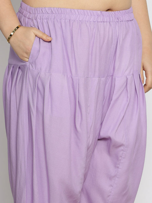 Lavender Rayon Tulip Salwar