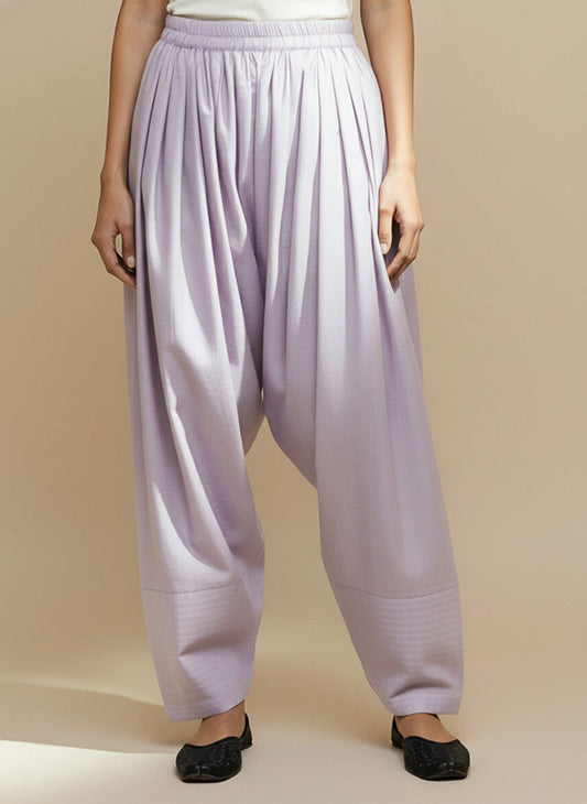 Lavender Cotton Loose Fit Farshi Salwar