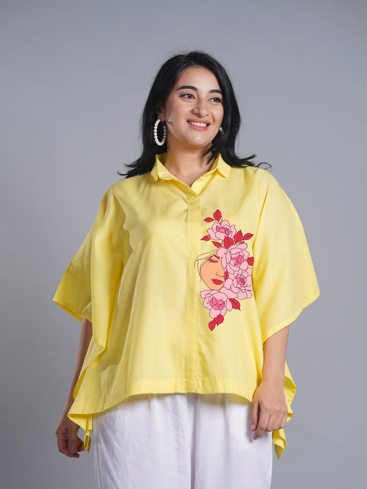 Lemon Kaftan Top - Mujer
