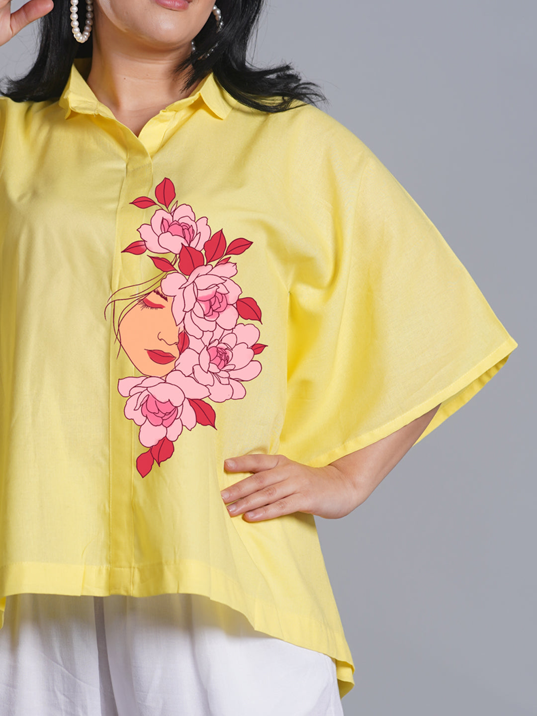 Lemon Kaftan Top - Mujer