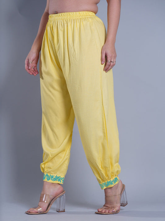 Lemon Rayon Afghani Salwar - BluePoppy