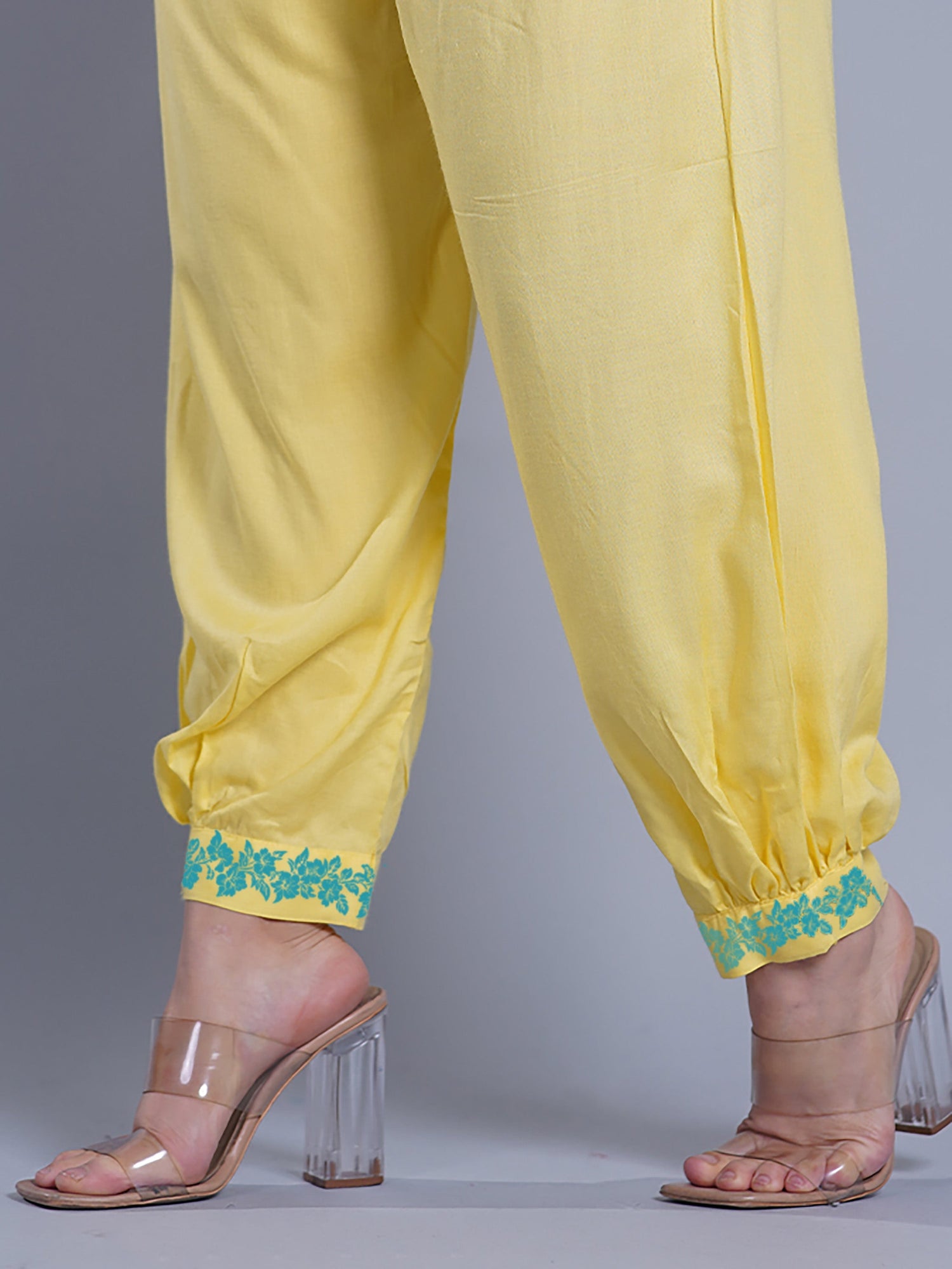 Lemon Rayon Afghani Salwar - BluePoppy