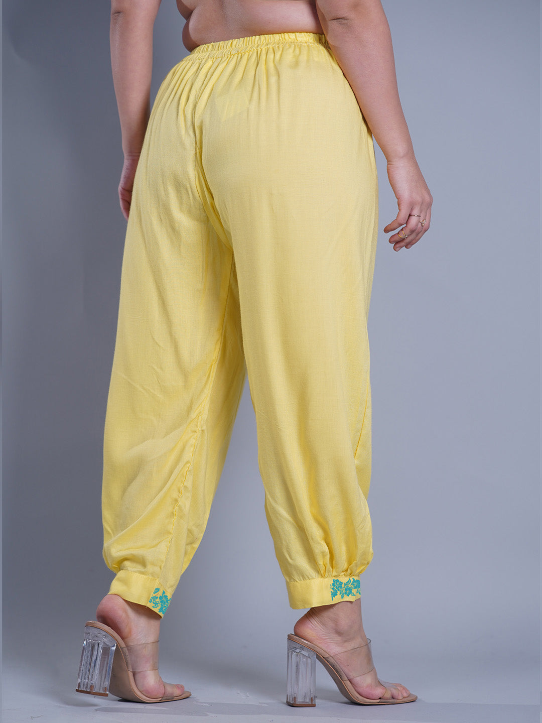 Lemon Rayon Afghani Salwar - BluePoppy