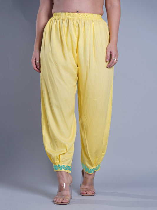 Lemon Rayon Afghani Salwar - BluePoppy