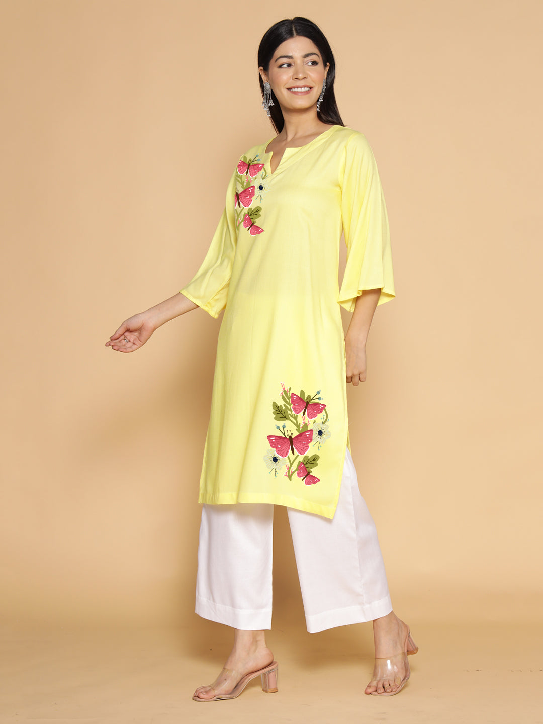 Lemon Rayon LongKurta - Varidhi