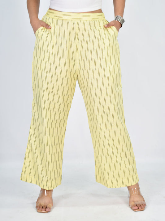 Lemon Ikat Palazzo Pants