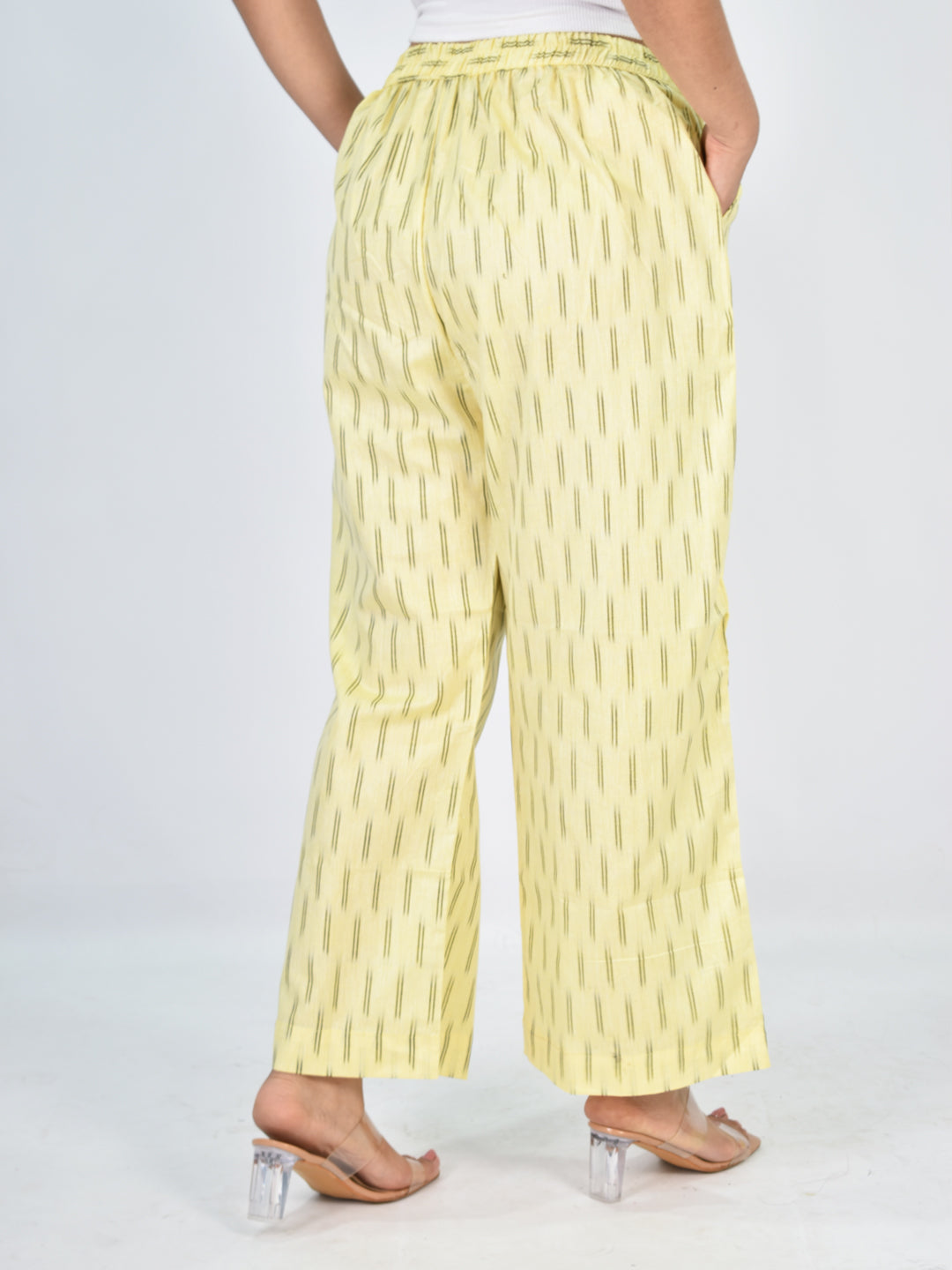 Lemon Ikat Palazzo Pants