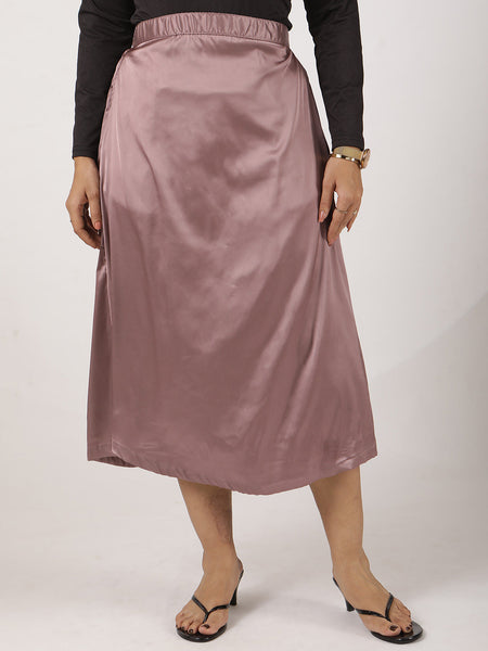 Lilac Satin Skirt for Women l Sizes XS to 8XL l LetsDressUp