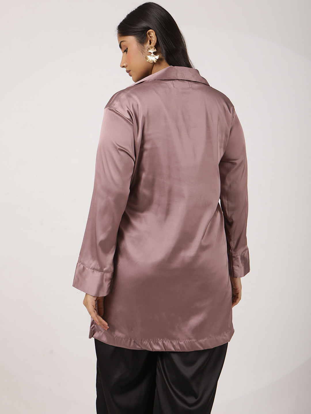 Lilac Satin Shirt
