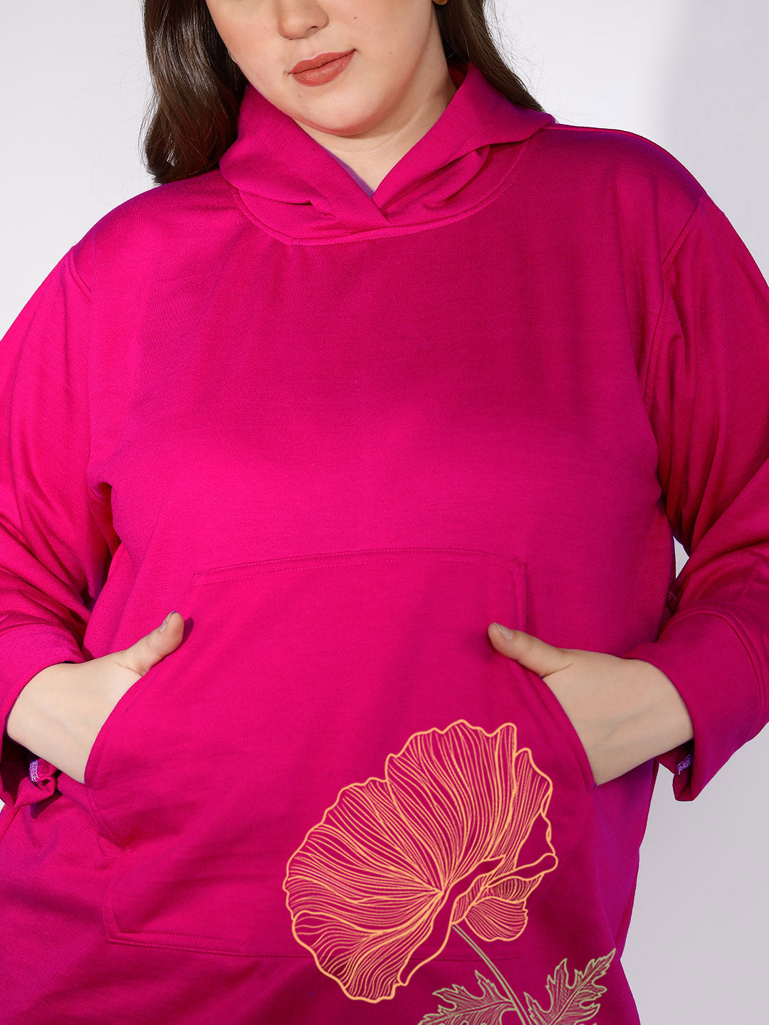 Magenta Fleece Hoodie - BlushRetreat