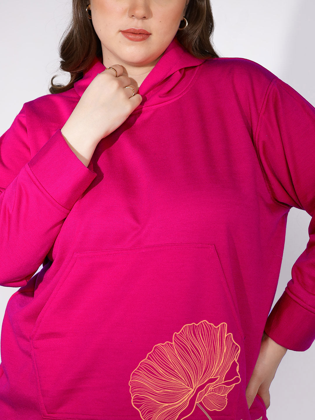 Magenta Fleece Hoodie - BlushRetreat