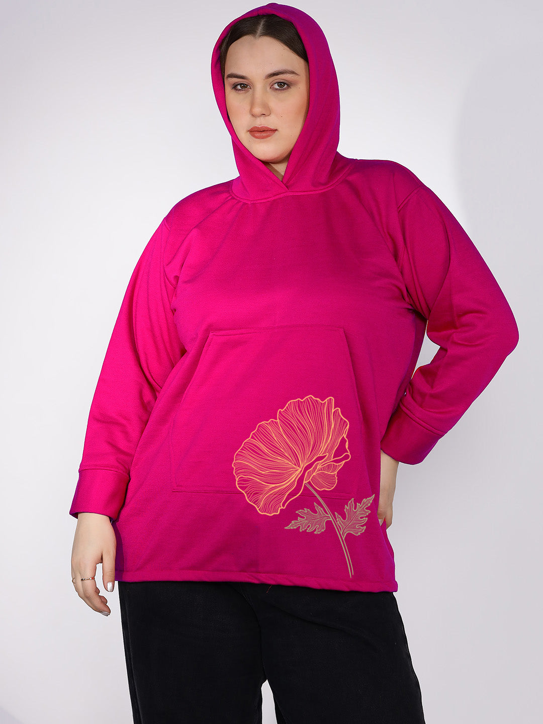 Magenta Fleece Hoodie - BlushRetreat