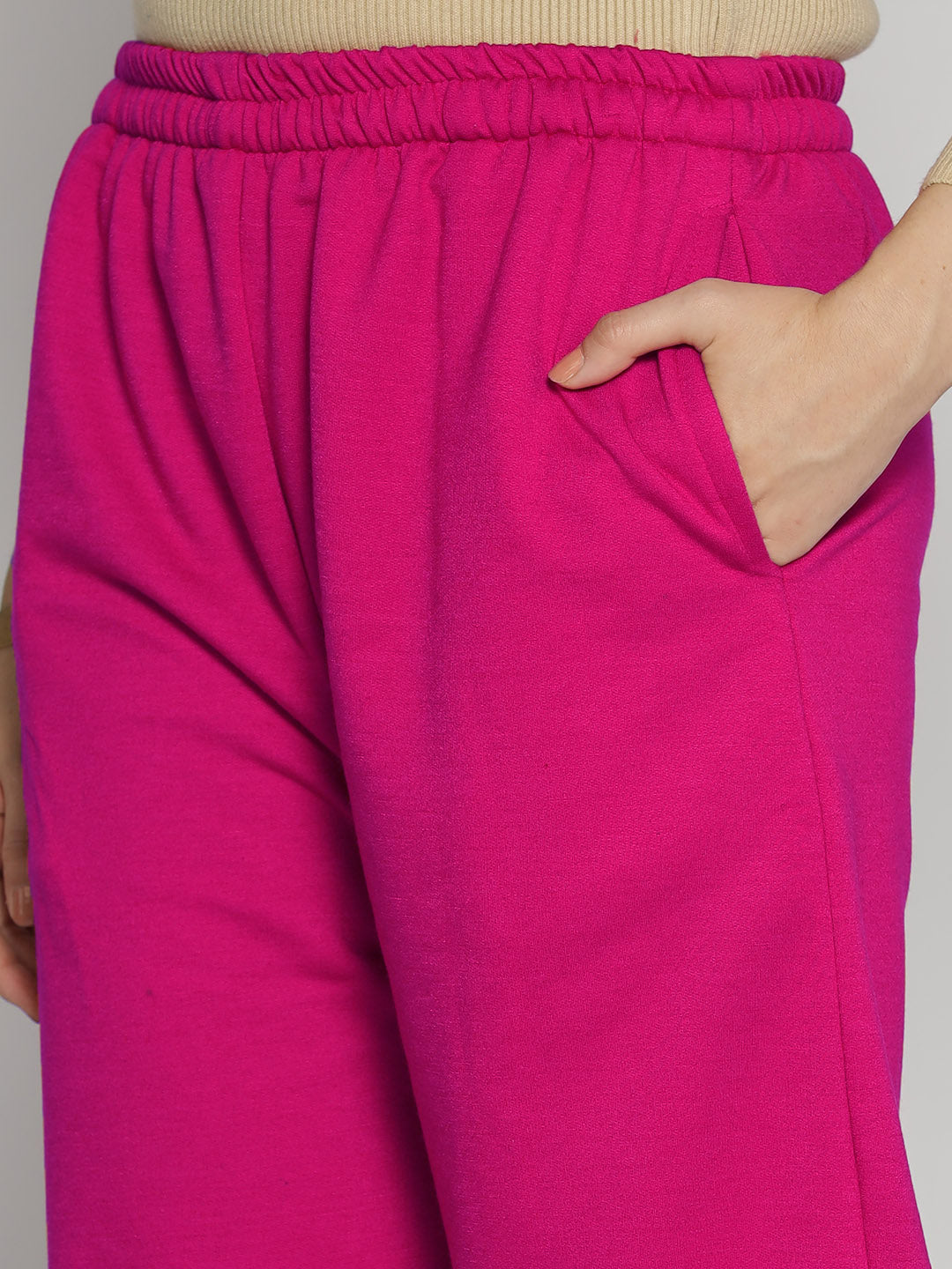 Magenta Fleece Palazzo