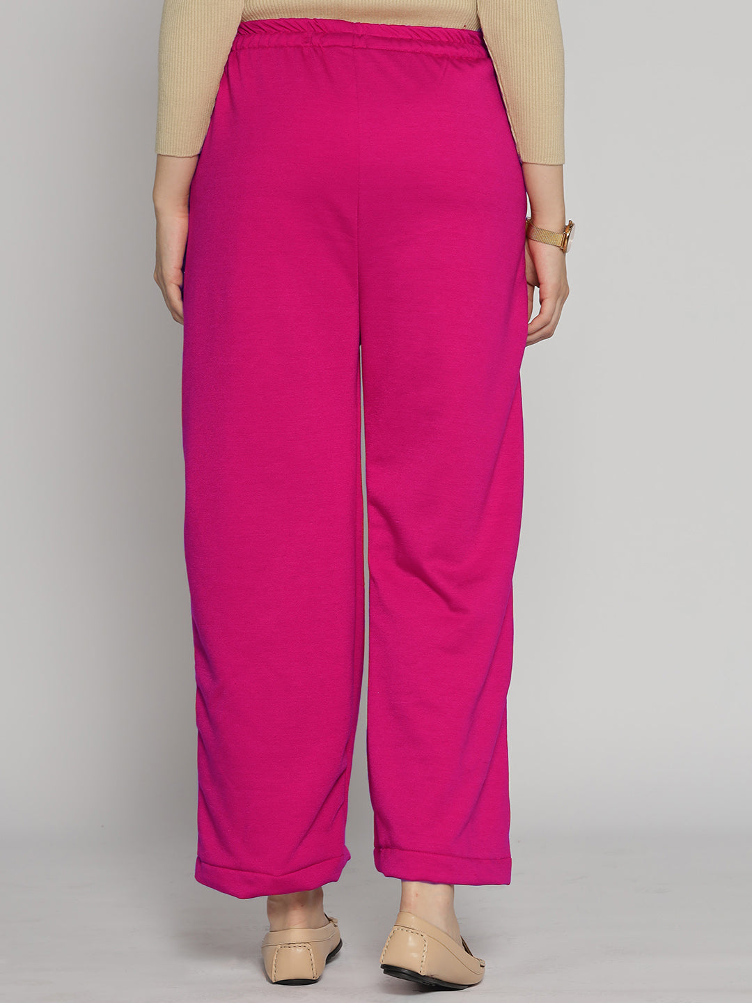 Magenta Fleece Palazzo