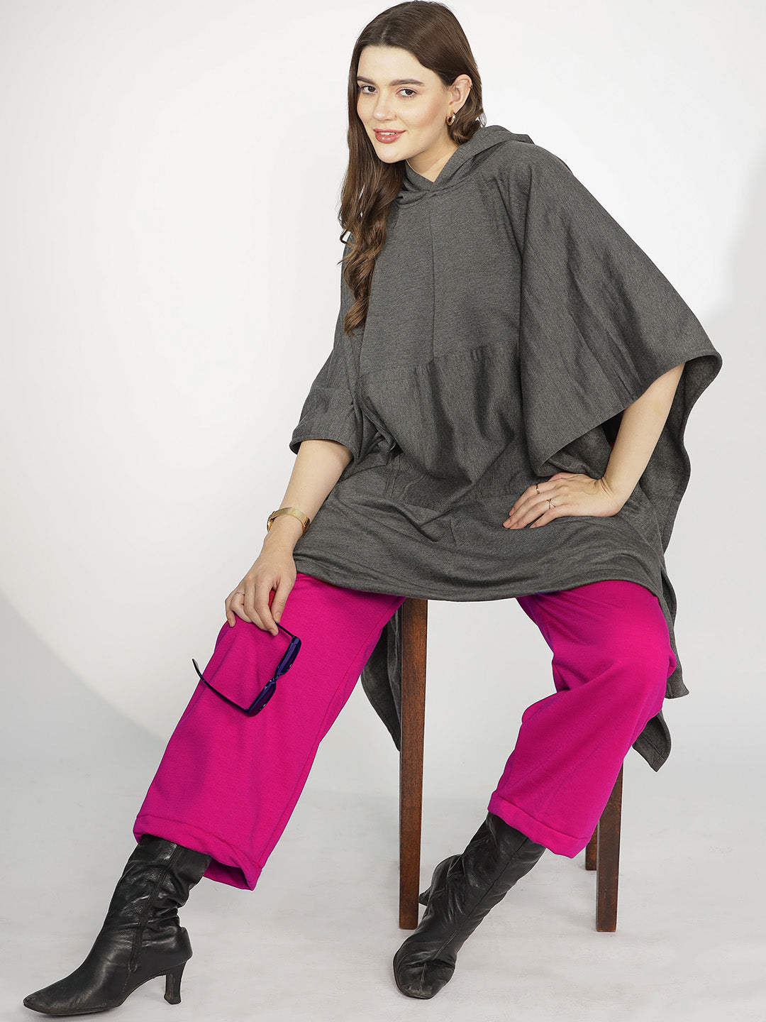 Magenta Fleece Palazzo