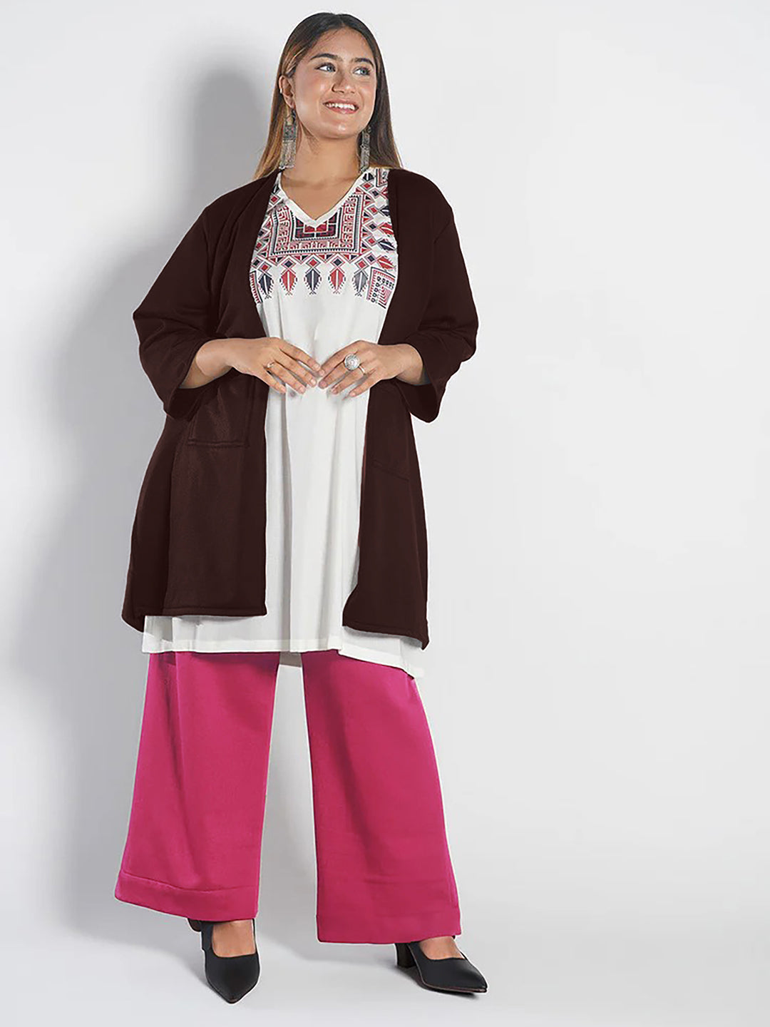 Magenta Fleece Palazzo