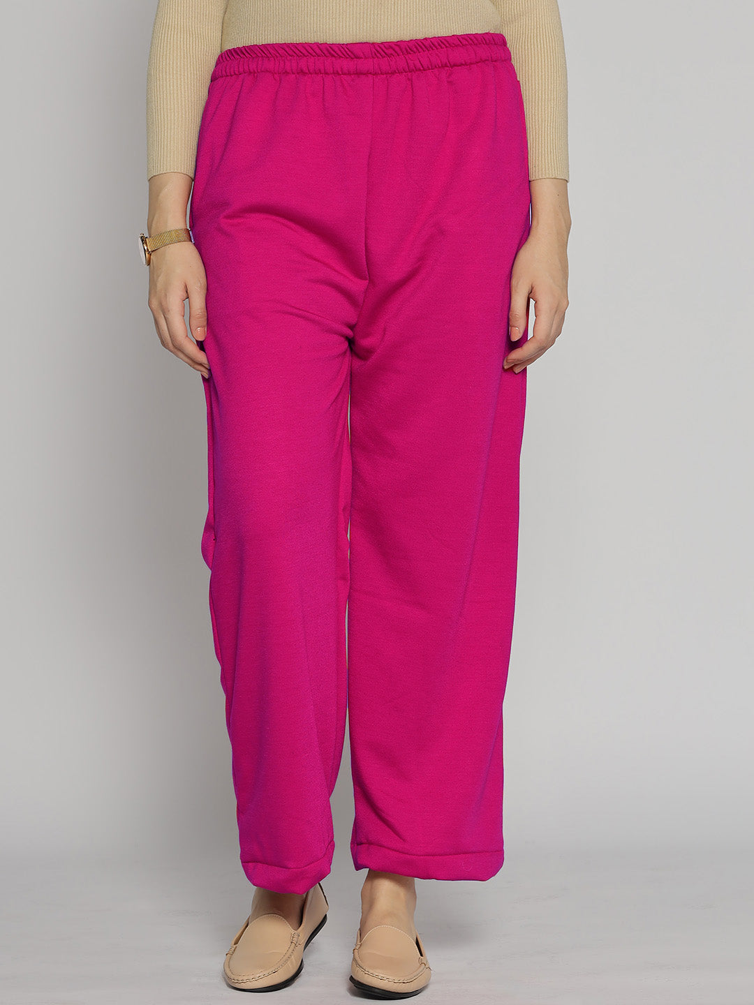 Magenta Fleece Palazzo