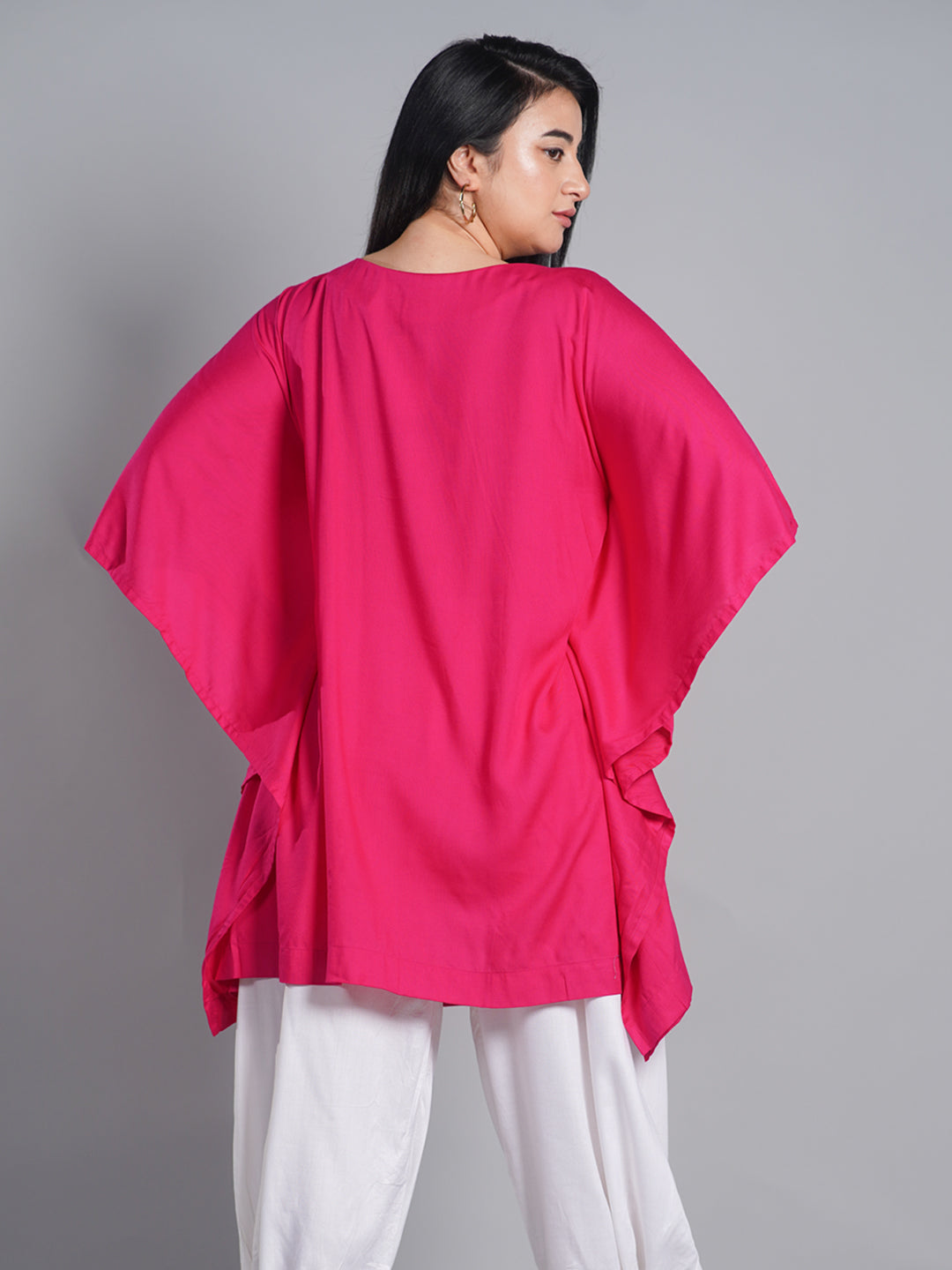 Magenta Kaftan Kurta - Hanging gardens