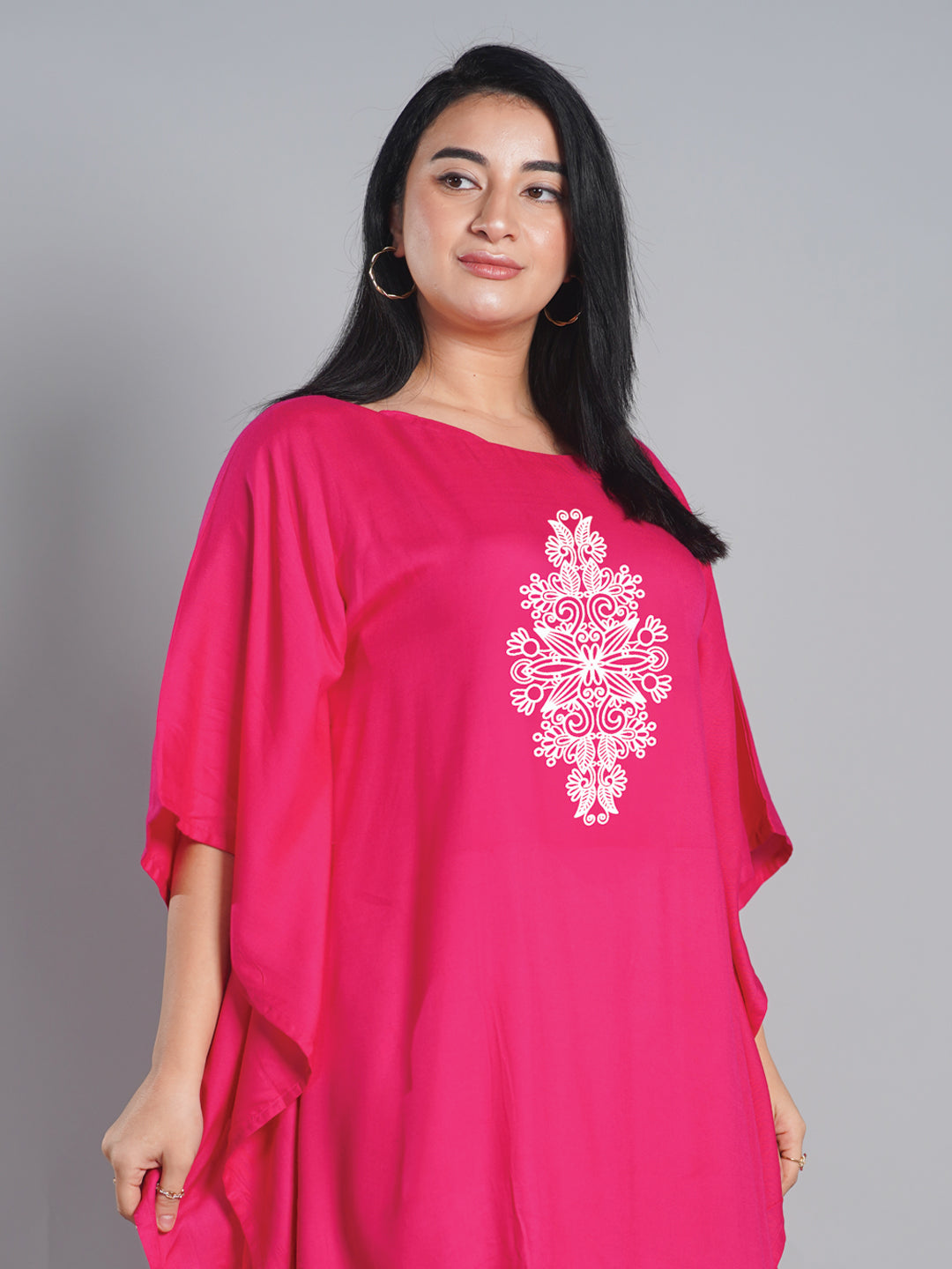 Magenta Kaftan Kurta - Reflection