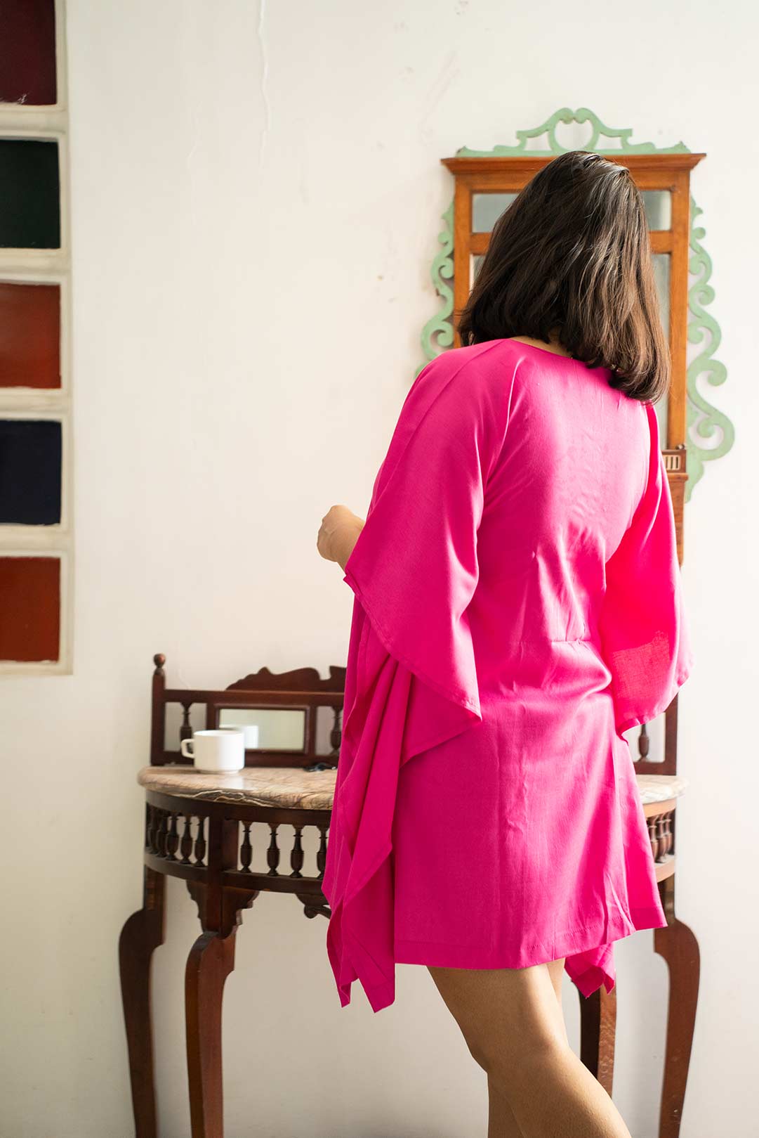 Magenta Kaftan Nightdress - BeautyQueen