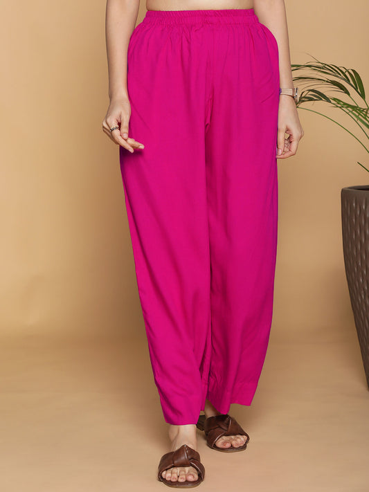 Magenta Palazzo Pants