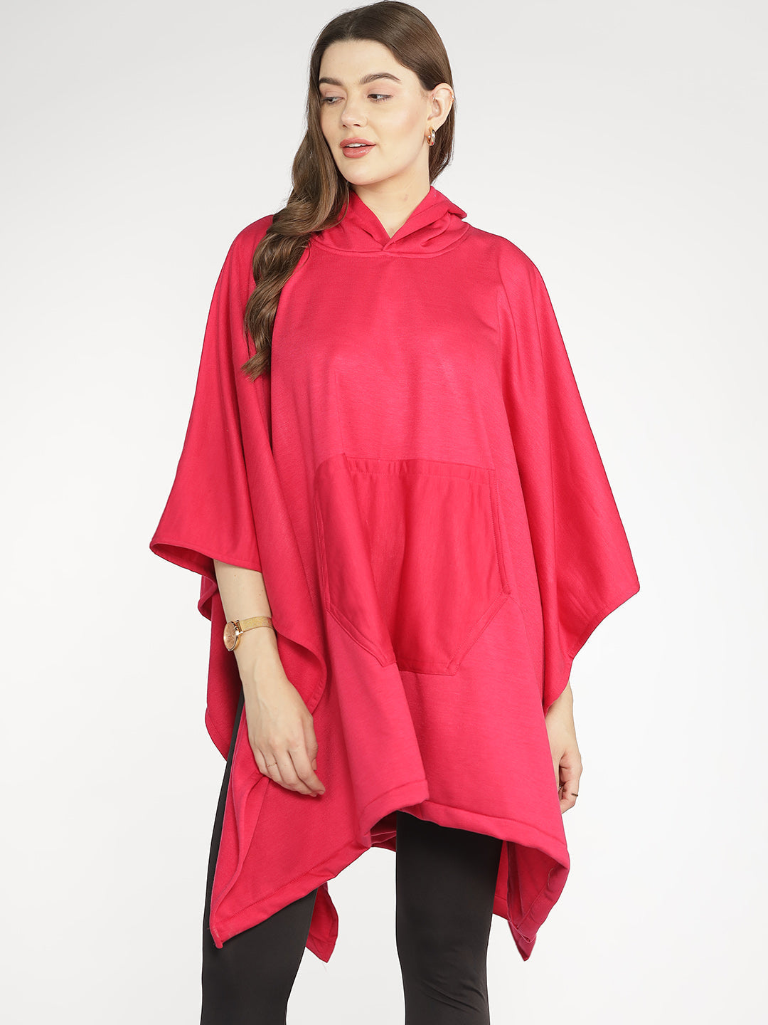 Magenta Poncho Hoodie