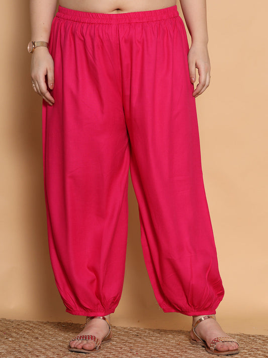 Magenta Rayon Balloon Salwar