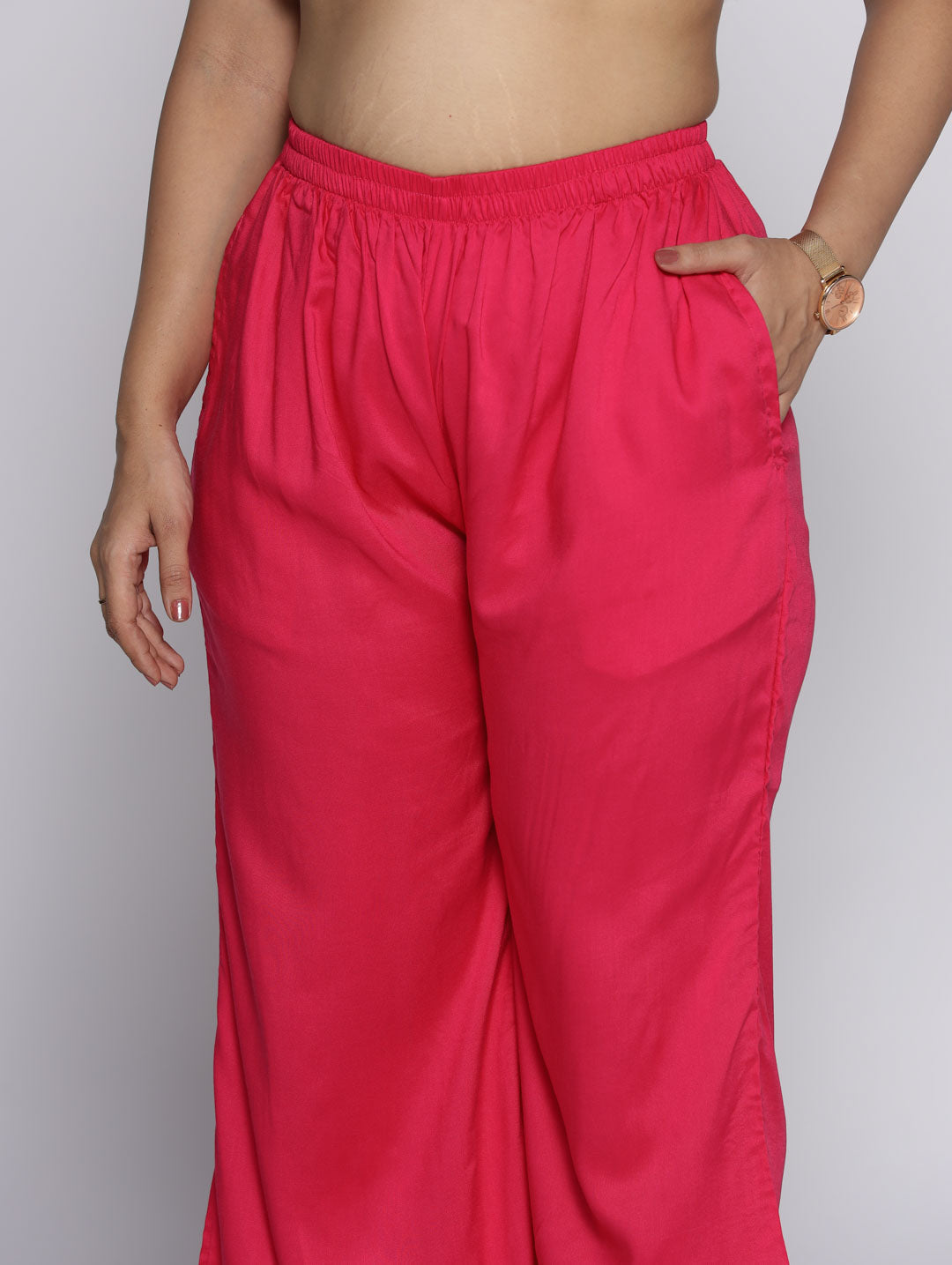 Magenta Rayon Culottes