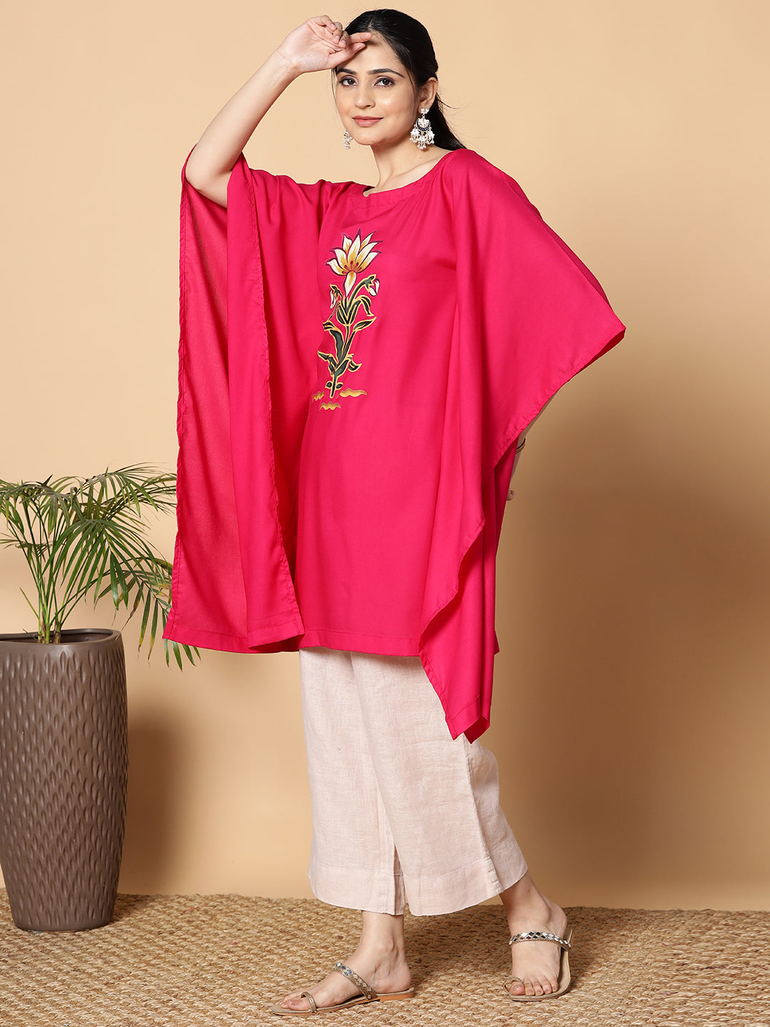 Magenta Rayon Kaftan - new beginnings