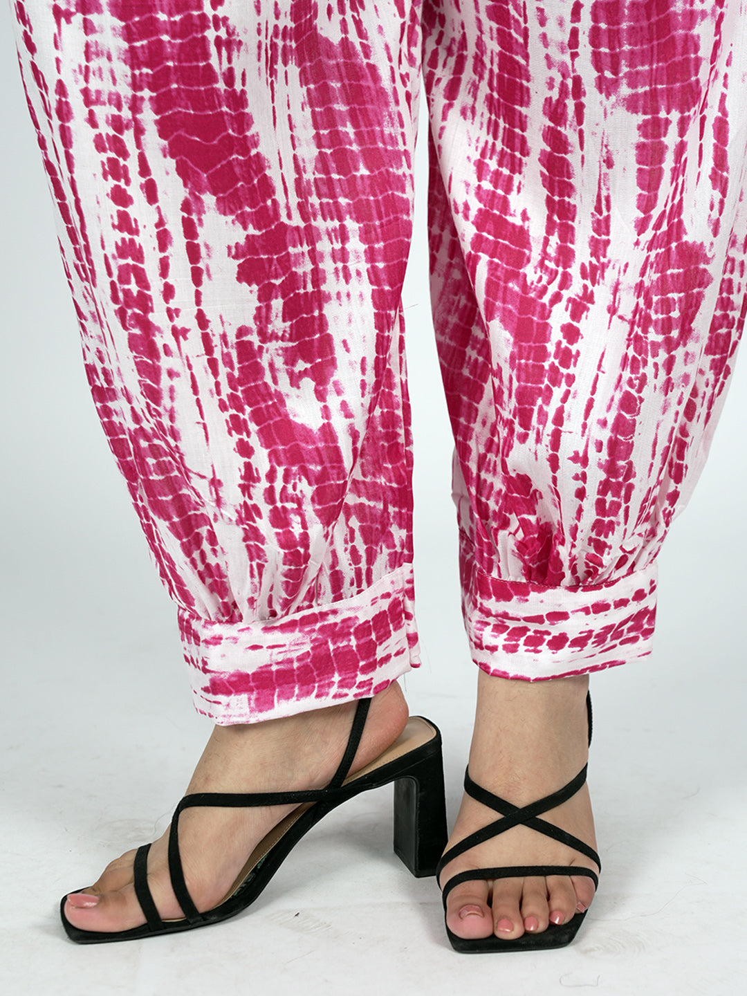 Magenta Rayon Shibori AfghaniSalwar