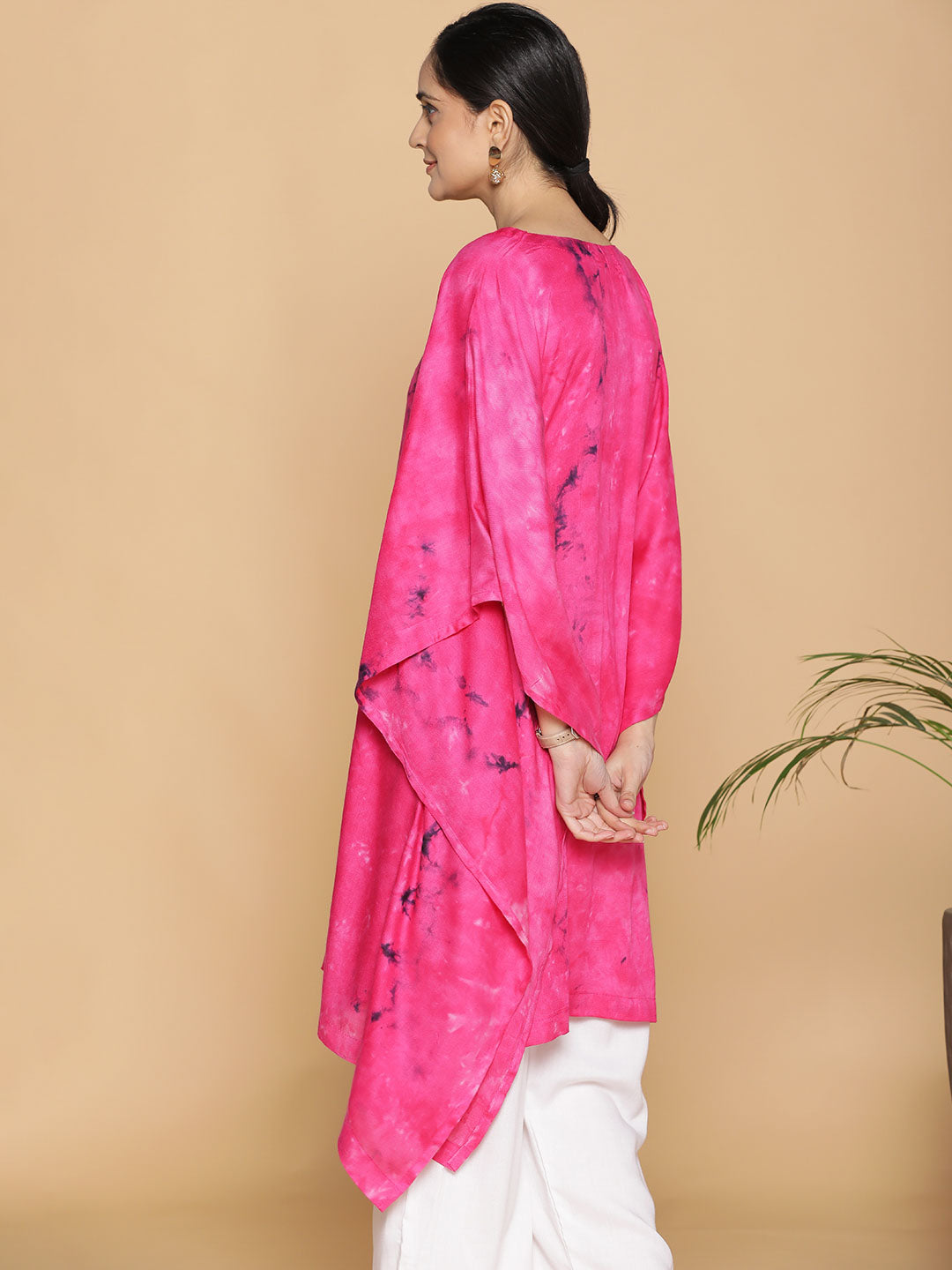 Magenta Rayon TieDyeKurta - MagentaMagic