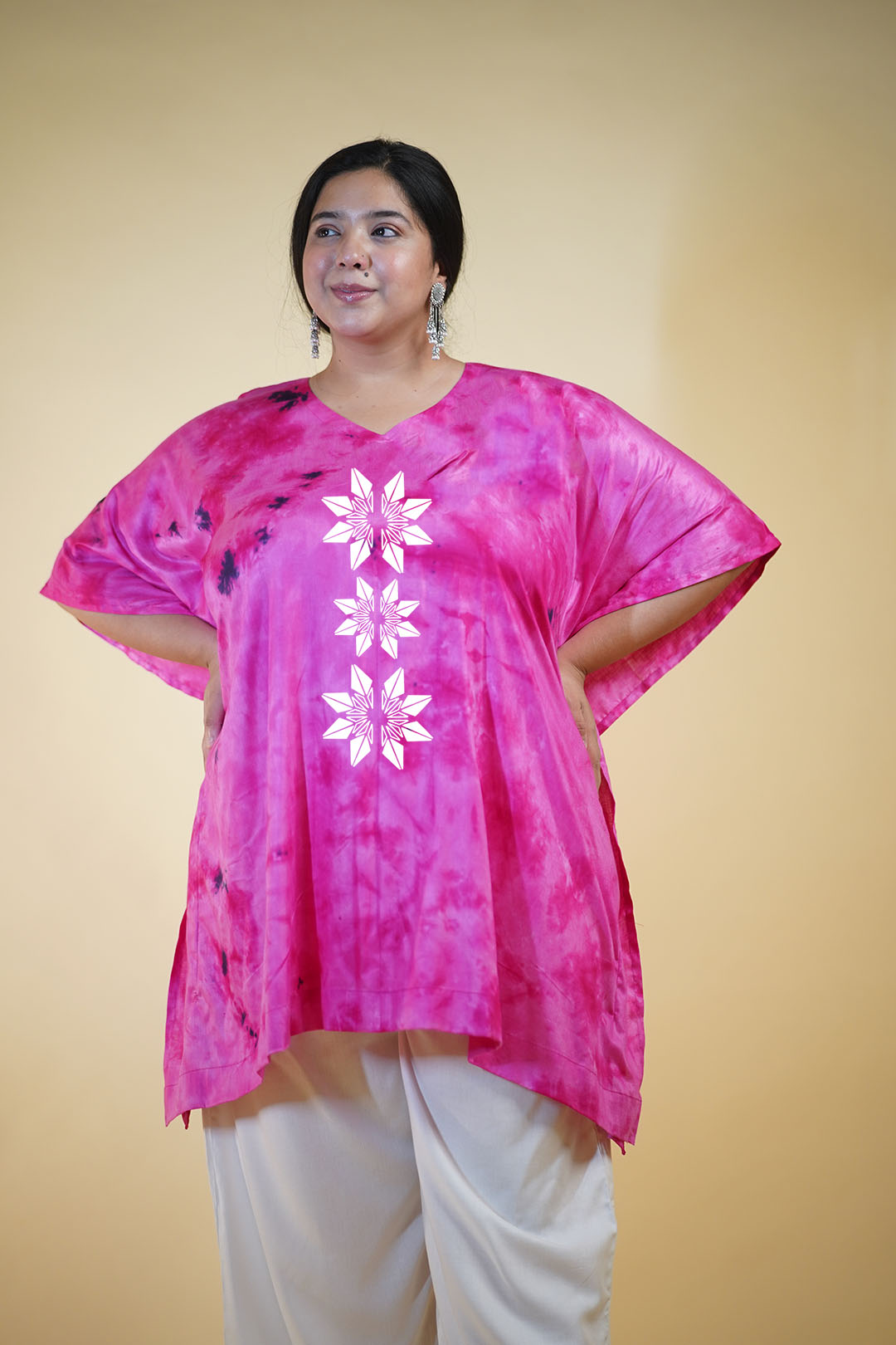 Magenta Rayon TieDyeKurta - MagentaMagic