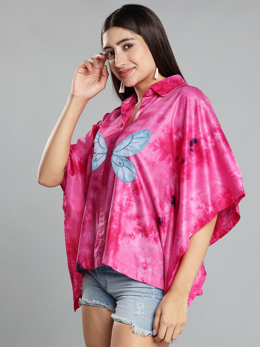 Magenta Rayon TieDyeTop - Etherea