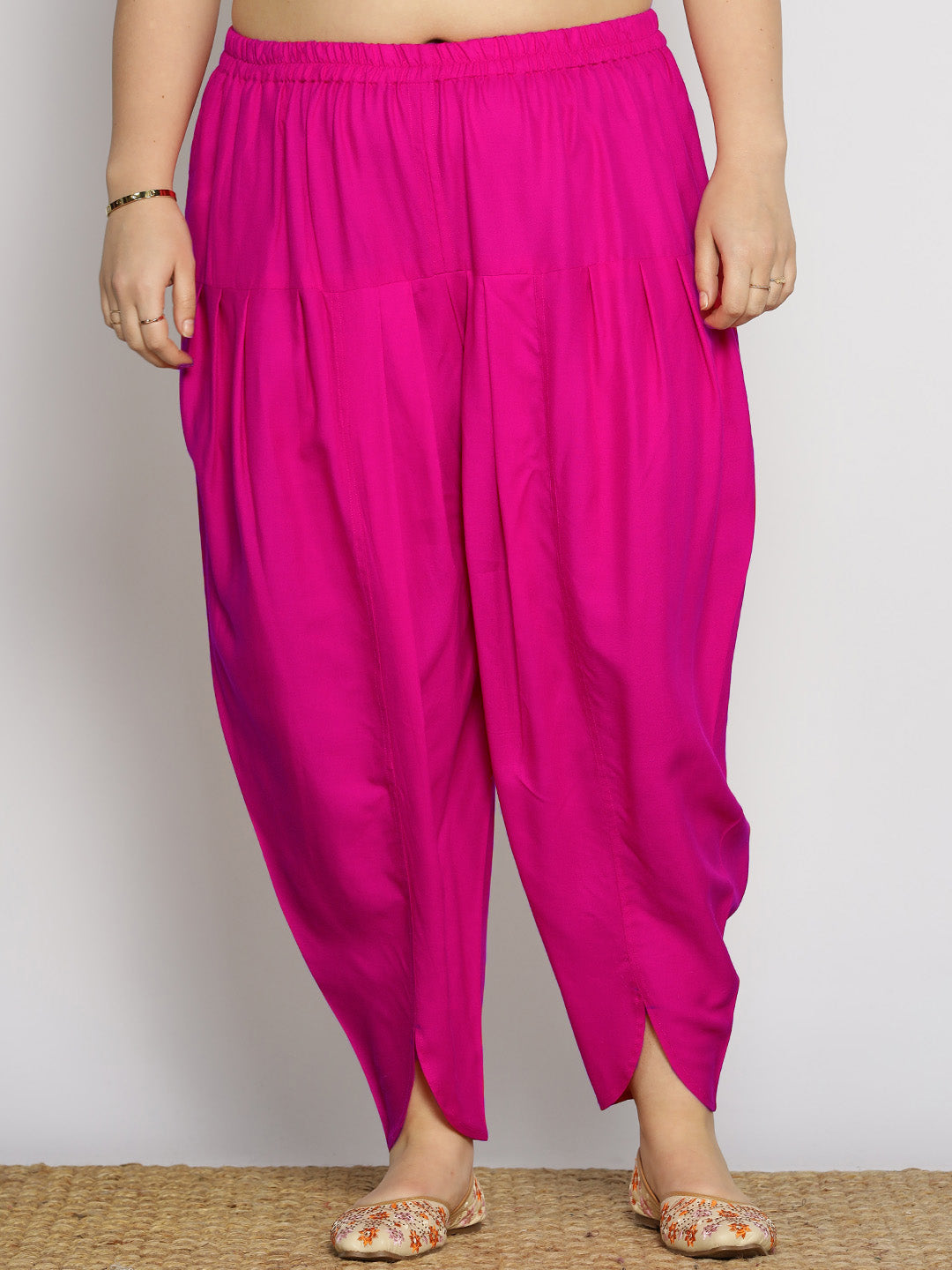 Magenta Rayon Tulip Salwar