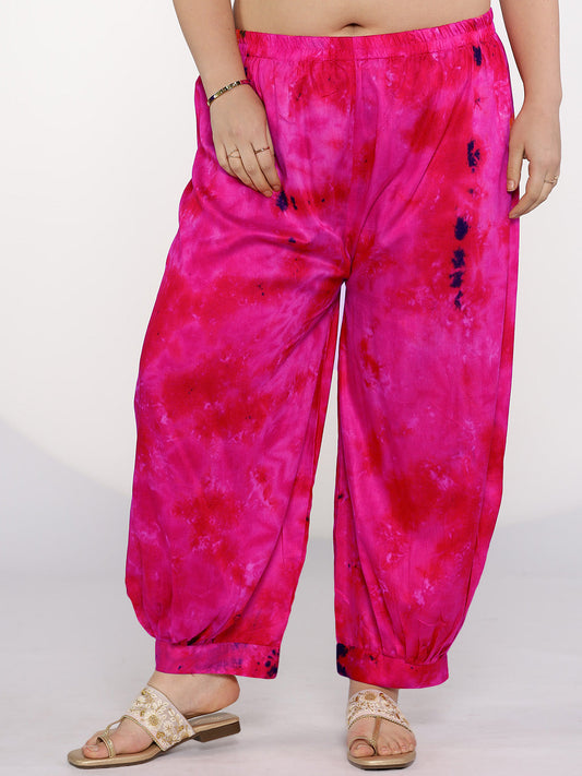 Magenta TieDye AfghaniSalwar