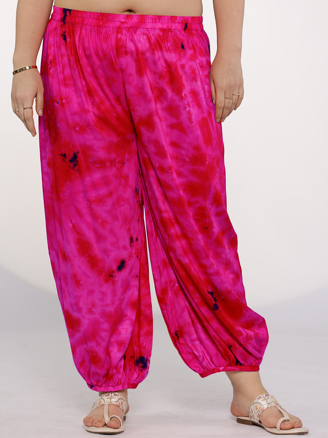 Magenta TieDye Balloon Salwar