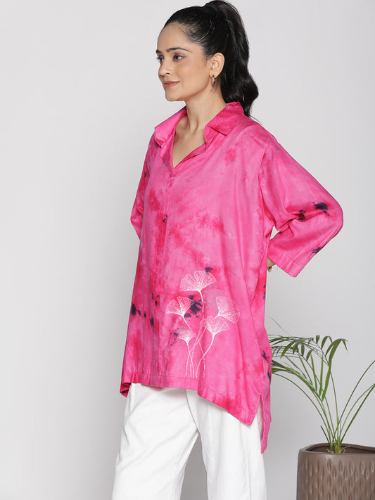 Magenta TieDye ShirtTop - FrostPetal