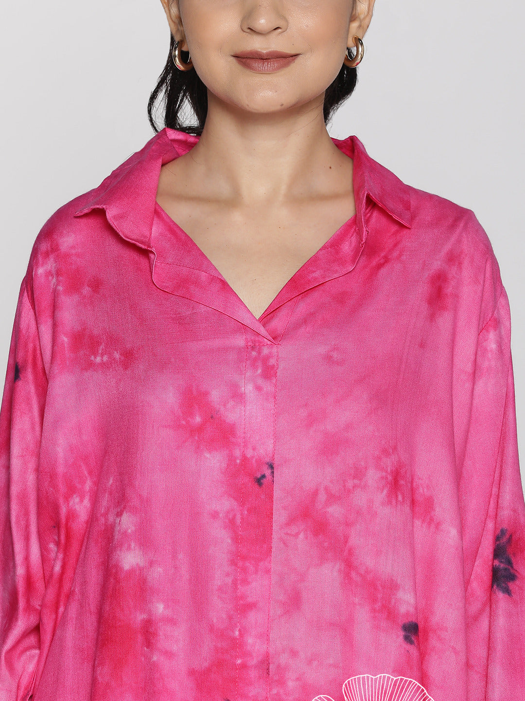 Magenta TieDye ShirtTop - FrostPetal