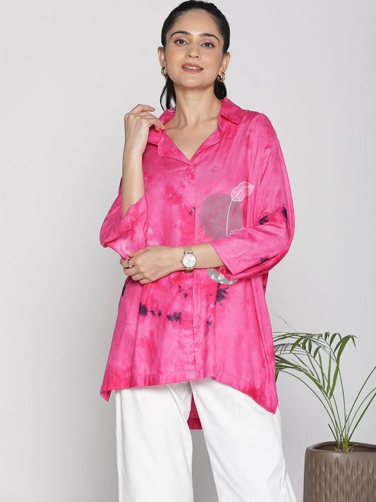 Magenta TieDye ShirtTop - Trace