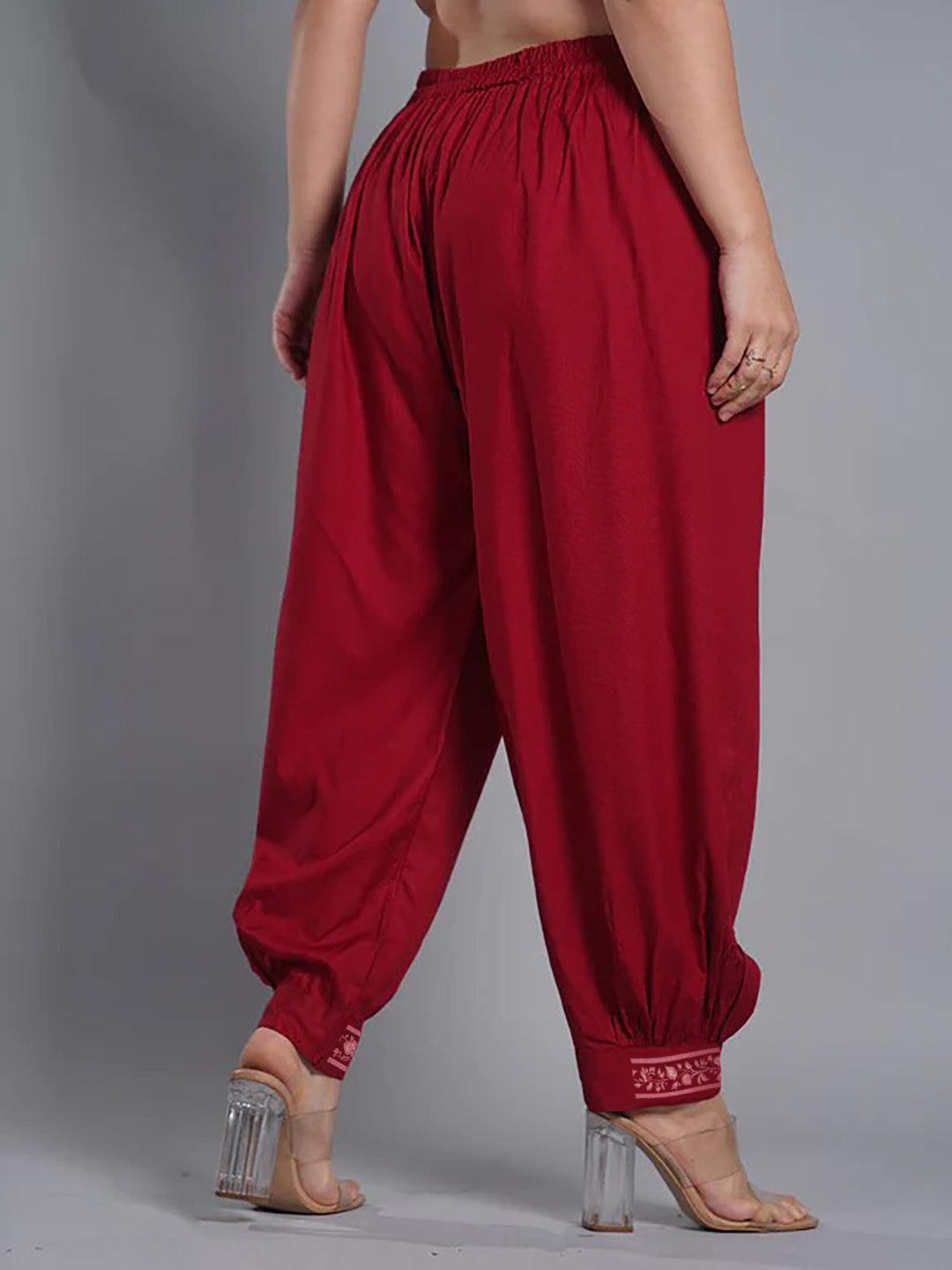 Maroon Rayon Afghani Salwar - Rosengard