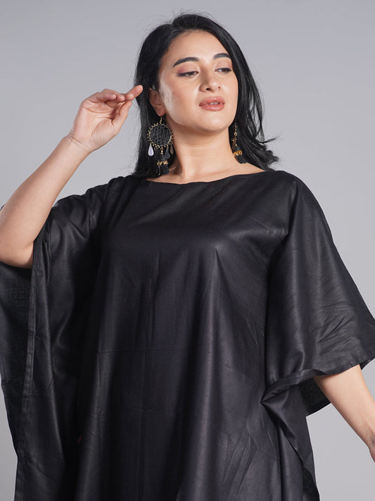 Maroon Rayon Kaftan - EDELWEISS