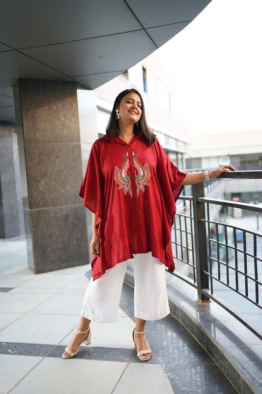 Maroon Rayon ShirtKurta - Malang