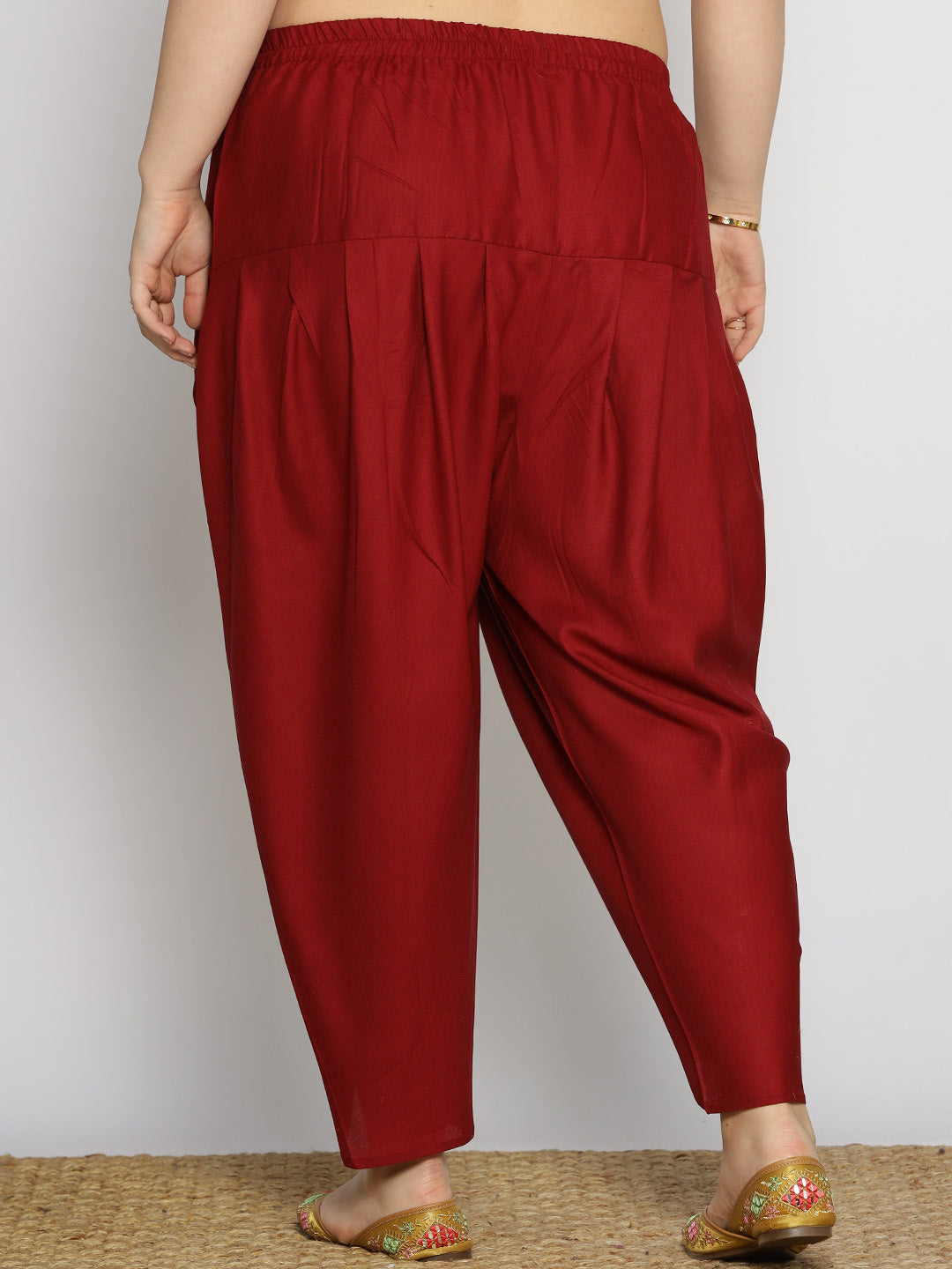 Maroon Rayon Tulip Salwar