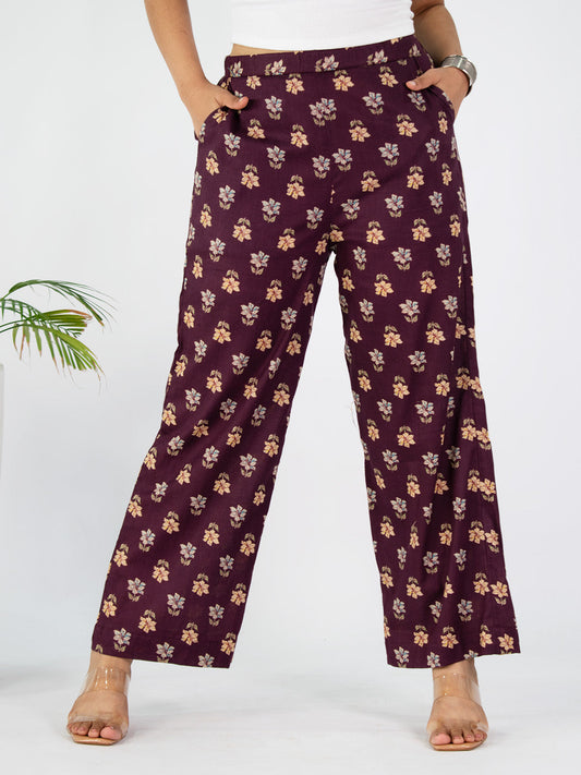 Printed Cotton Palazzo Pants - Juhi