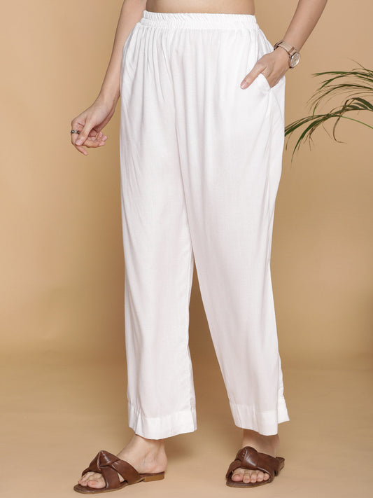 MilkyWhite Palazzo Pants