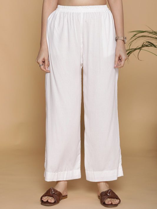 MilkyWhite Palazzo Pants