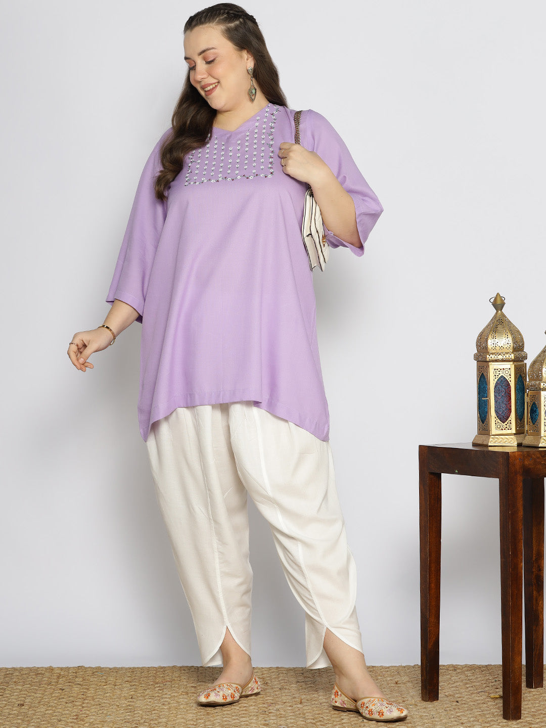 MilkyWhite Rayon Tulip Salwar