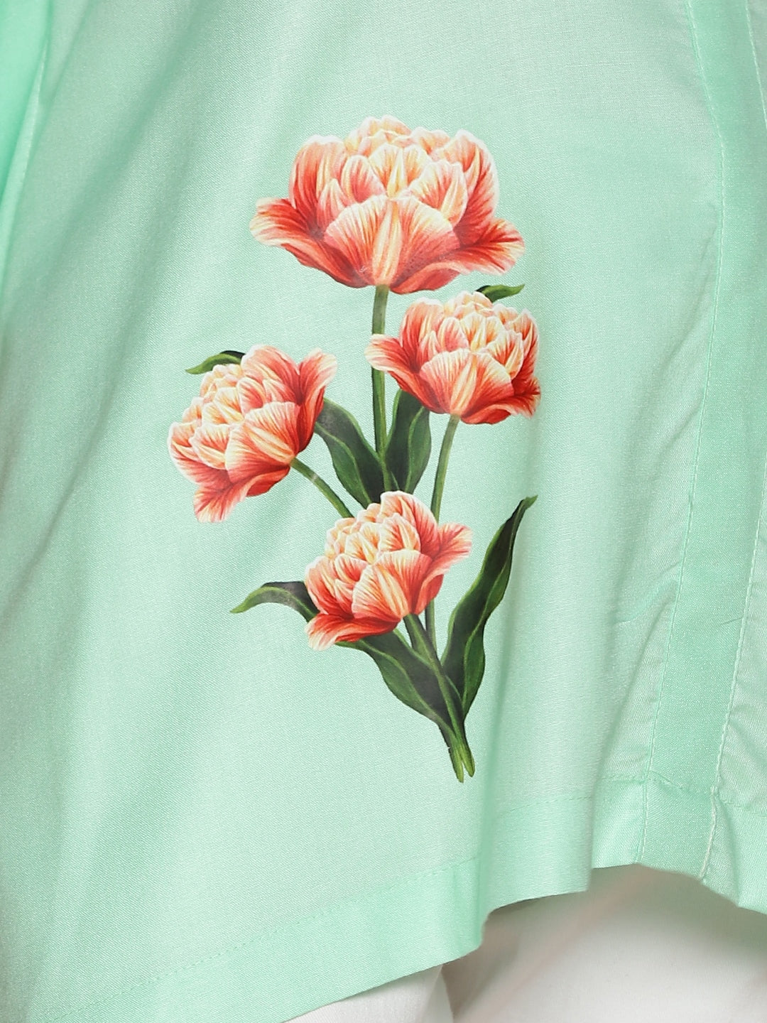 Mint Kaftan Top - Flowering