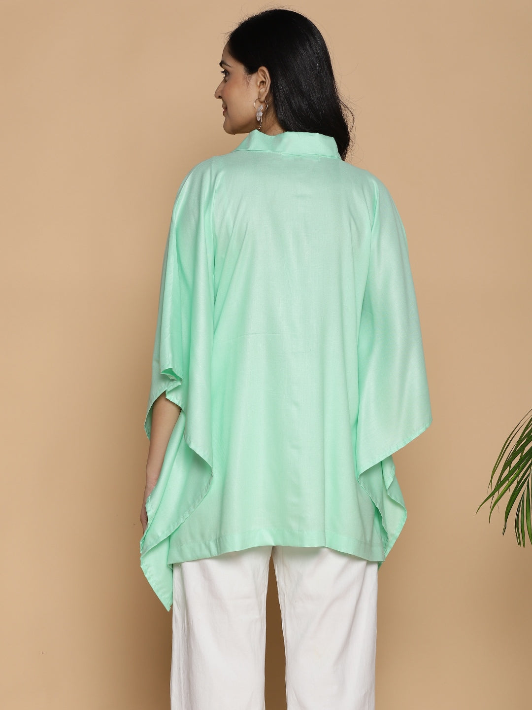 Mint Kaftan Top - Flowering