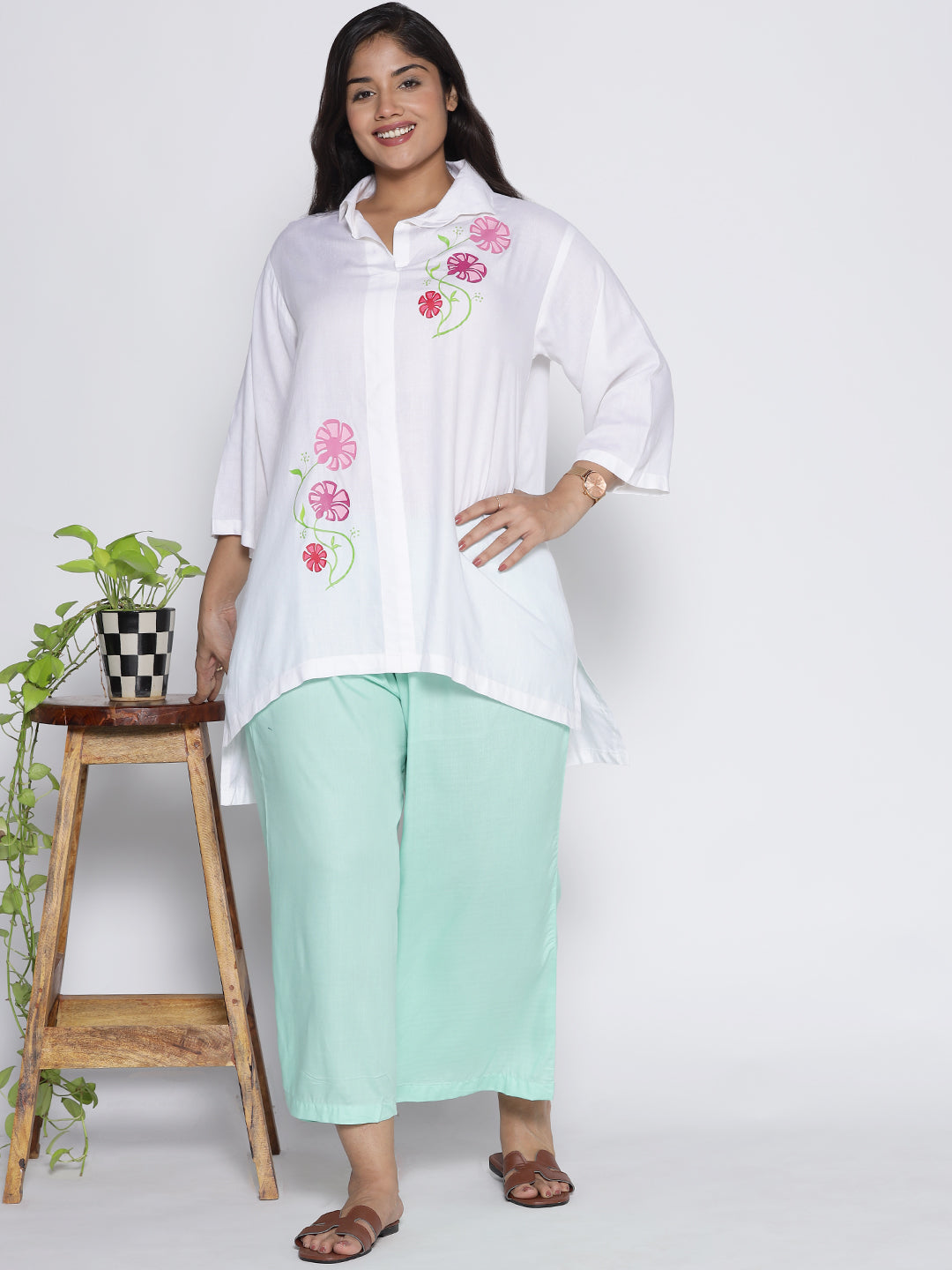 Mint Rayon Culottes